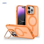 Built-in Camera Stand Magnetic Phone Case Translucent Matte With Magsafe Cover for sale