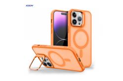 China Built-in Camera Stand Magnetic Phone Case Translucent Matte With Magsafe Cover supplier