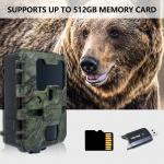 Trail camera KW866 with WIFI connection 0.25s trigger speed waterproof IP67 up to 512GB Storage 32MP 4K at 30fps for buck shot for sale