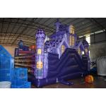 Hallowmas Bouncer Double Slide Scared Inflatable Ghost Jumping Castle With Digital Printing