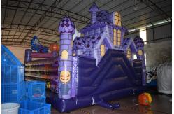 China Hallowmas Bouncer Double Slide Scared Inflatable Ghost Jumping Castle With Digital Printing supplier