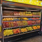Supermarket Open Front Display Chiller , Air Curtain Fruit Open Multideck Fridge Cabinet for sale