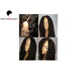Tangle-Free Curly Women Natural Black Brazilian Human Hair Lace Wigs for sale