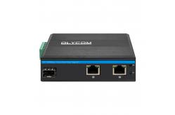 China 2 RJ45 Port Industrial Ethernet Switch Poe , IP40 Unmanaged Fiber Switch supplier