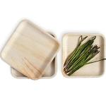 Biodegradable 6 Square Palm Leaf Serving Tray For Charcuterie