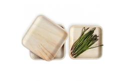 China Biodegradable 6 Square Palm Leaf Serving Tray For Charcuterie supplier