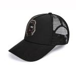 Custom Reversible Sequin 5 Panel Trucker Cap Unisex Style Comfortable Black Mesh Cap for sale