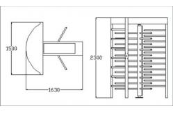 China LED Display Full Height Turnstile Security Ent supplier