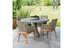 China Rectangular Shape Concrete Dinning Table For Patio Garden Home GRC tables supplier