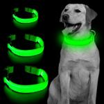 High Visibility Rechargeable Light Up Dog Collar for sale