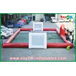 Giant Inflatable Football 10m Big Inflatable Red Football Field WIth Gate Use Strong PVC Material for sale