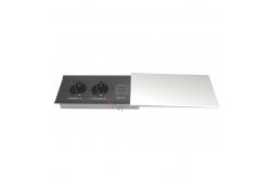 China EU Power Slide Open Hidden Into Desk Mount Socket Box With USB Charger supplier