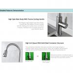 rotatable Kitchen Bar Faucets OEM stainless steel sink faucet for sale