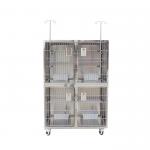 Surgical Stainless Steel Pet Dog Cage Box Aluminium Cage for sale