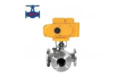 China Standard Electric Flanged Three-Way Ball Valve Perfect For General Applications supplier