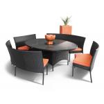 Rattan Garden Dining Sets With Bench , Patio Table And Chairs Set