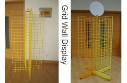 China Four Way Metal Wire Retail Display Racks , X Shape Wire Grid Display Stands supplier