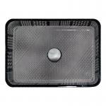European Style Rectangular Shaped Glass Wash Basin Transparent Black Sink