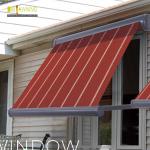 Aluminum Drop Arm Electric Retractable Window Awnings Remote Control for sale
