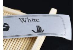 China Clothing Custom 3M Reflective Labels Printed With Black Ink Logo supplier