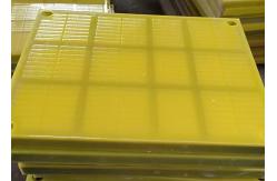 China Yellow PU Mesh Polyurethane Screen Panels With Hook For Mine Vibrating supplier