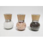 Premium Customized Wooden lid Adjustable Salt& Pepper Grinder, Pepper Mill and Salt Mil, Glass Body for sale