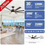 64 Inches Indoor Ceiling Fan With Light DC Motor Amart Control