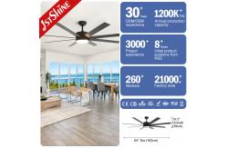 China 64 Inches Indoor Ceiling Fan With Light DC Motor Amart Control supplier