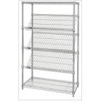 Slanted Display Angled Metal Shelf Easier For Customer to See & Access Items for sale