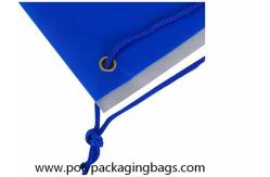China 10kgs Strength Two Layer CPE LDPE Plastic Drawstring Backpack supplier