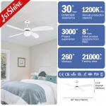 230V Plywood Blade LED Ceiling Fan With 6 Speeds Remote Control