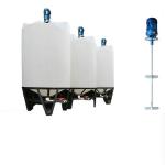 Round PE Plastic Agitator Mixing Tank Chemical Blending Tanks 275 gallon for sale