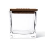 Embossed Clear Glass Candle Jars Rectangle 4oz 6oz 8oz 10oz 12oz