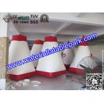 Red and White Inflatable Paintball Air Bunkers Custom Made , 3 Years Warranty for sale