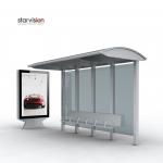 Aluminum Profile 4200mm Length Outdoor Bus Shelter Static Scrolling Poster for sale