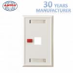 Arc Surface 1 Port Faceplate RJ45 Keystone Jack Flush Mount Plate White / Ivory Color for sale