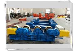 China Rubber Wheel 30t Fixed Welding Turning Roll With Foot Pedal supplier