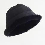 Fashion Ladies Merino Shearling Sheepskin Lamb fur bucket hat