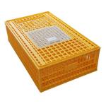 Farm Plastic Poultry Transport Crates Yellow Chicken Carrier Cage