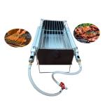 2PCS Burner Infrared Gas BBQ Grill Camping Smokeless Portable Foldable for sale