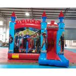 Outdoor Kids Super Hero Inflatable Bouncer Slide Quadruple Stitching for sale