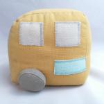 Customized PP Cotton Stuffed Toys Plush Little Yellow Car Polyester Fabric