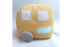 China Customized PP Cotton Stuffed Toys Plush Little Yellow Car Polyester Fabric supplier