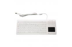 China Anti Virus Medical Keyboard With Integrated Touchpad Completely Sealed IP68 Cleanable supplier