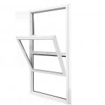Excellent After-sales Service UPVC Single Hung Window White Or Customized for sale