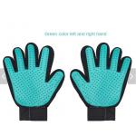 Blue TPR Silicone Pet Grooming Brush Gloves 18*24CM for sale