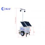 Mobile Surveillance Cctv Trailer Ip Ptz P2p Camera With Solar Panels for sale