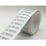 Matte Silver Polyester Proof Tamper Evident Void Security Seal Label Sticker