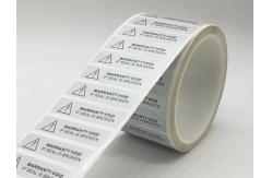 China Matte Silver Polyester Proof Tamper Evident Void Security Seal Label Sticker supplier