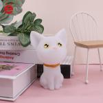 Bedroom Night Lights Lamps White 3D Kat Non Phthalate Pvc Material ODM for sale